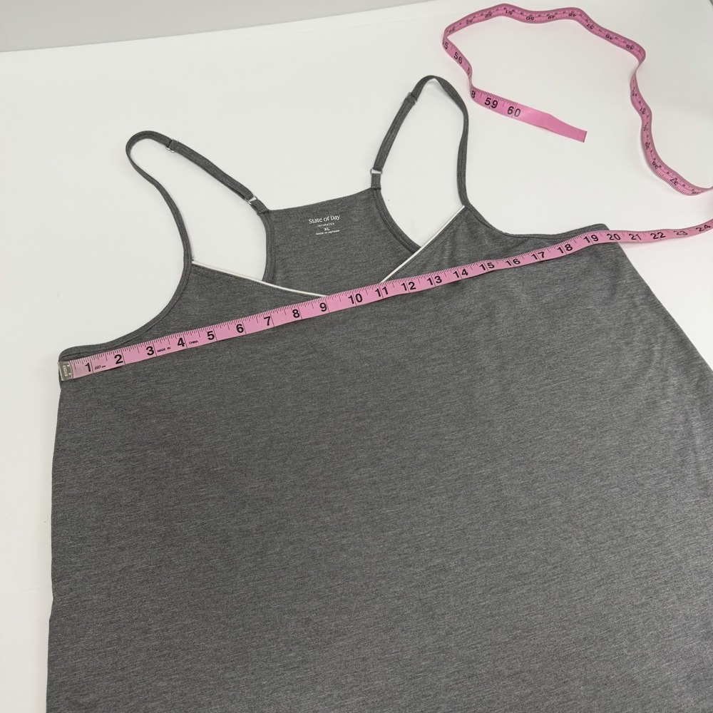 State of Day Shirt Womens XL Gray Racerback Camisole Tank Top NWT - Picture 7 of 8